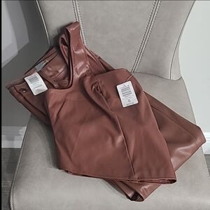 Torrid Perfect Skinny Faux Leather High-Rise Pants And Top 2 Piece Set